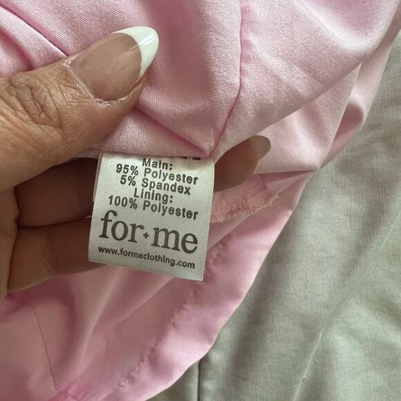 For Me Women's Cottagecore Baby Doll Puff Sleeve Dress Pink Size Large - Picture 9 of 9